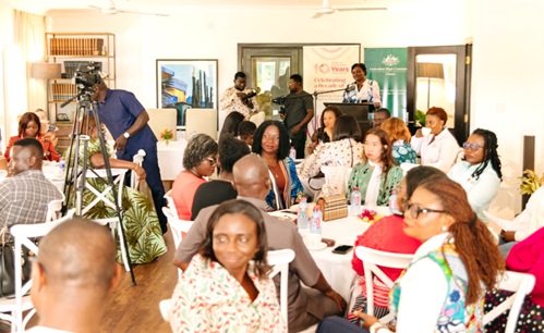 Justina Nelson (left), CEO, Minerals Income Investment Fund, addressing women in mining