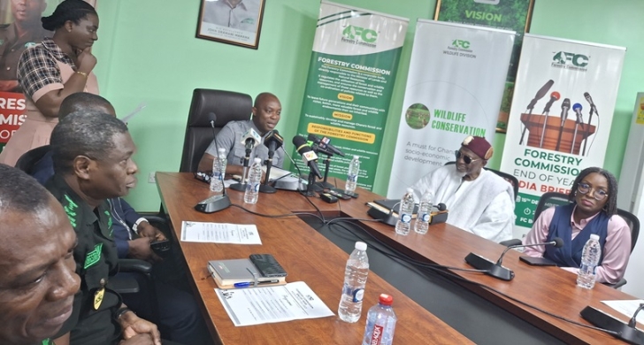 The Chief Executive of the Forestry Commission, Dr Hugh Brown, addressing the media.