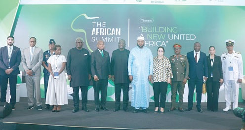 Alan Kyerematen (7th from right), Executive Chairman, CENSADEV; Samuel Okudzeto Ablakwa (6th from left), Minister of Foreign Affairs; Ernest Bai Koroma (5th from left), former President of Sierra Leone, and other dignitaries at the event
