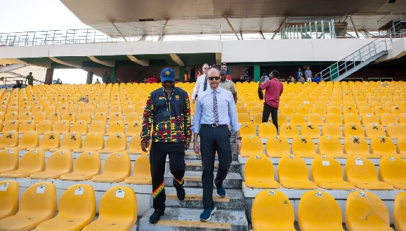 Will Stevens, US Deputy Assistant Secretary of State for West Africa and Yaw Ampofo Ankrah, Director General of the National Sports Authority
