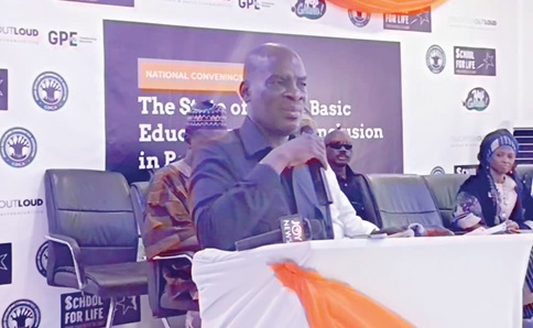 Haruna Iddrisu, Minister of Education, speaking at the event 