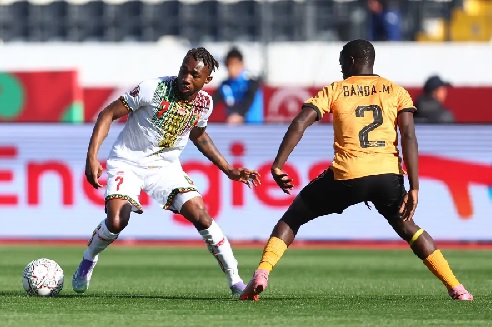 An action from the match