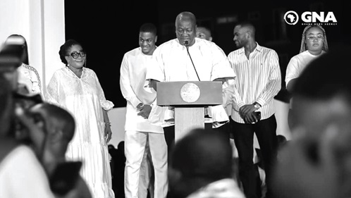 President John Mahama when he won the election