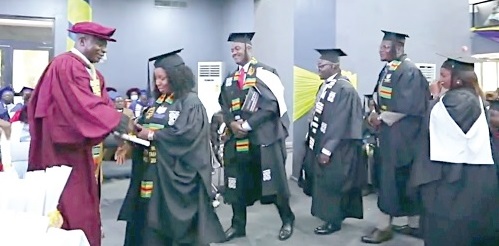 Some graduates receiving their certificates. Picture: ERNEST KODZI