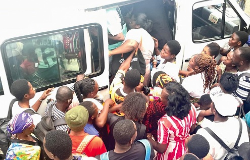 Passengers scrambling for scarce vehicle seats