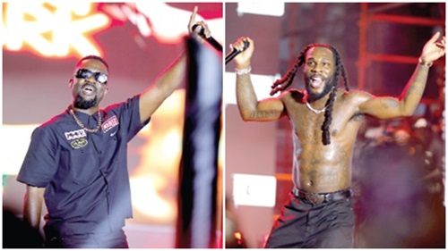 Sarkodie’s performance sparked a wave of nostalgia among the audience. Pictures: ELVIS NII NOI DOWUONA, Burna Boy electrifying the crowd with an energetic performance