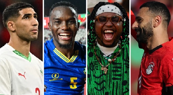 (Left to right) Achraf Hakimi's Morocco, Dickson Job's Tanzania, Nigeria fans and Mohamed Salah's Egypt are looking forward to the Afcon 2025 knockout stage