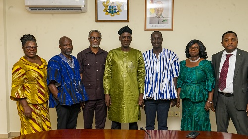 Haruna Iddrisu (middle), Minister of Education, with the leadership of the Conference of  Principals of Colleges of Education