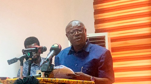 Ekow Sampson, Deputy Chief Executive Officer, Operations, GTA, launching the National Chocolate Week Ekow Sampson, Deputy Chief Executive Officer, Operations, GTA, launching the National Chocolate Week