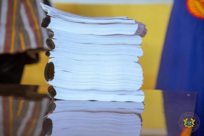 FLASHBACK: This was in February 2025 when Samuel Okudzeto Ablakwa (4th from right), Chairman of Operation Recover All Loot (ORAL), submitted the report to President John Dramani Mahama. Those with them are members of the ORAL team