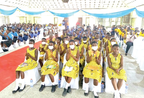Basic school pupils in Koforidua present at the career guidance programme