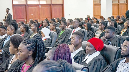 The students during the event