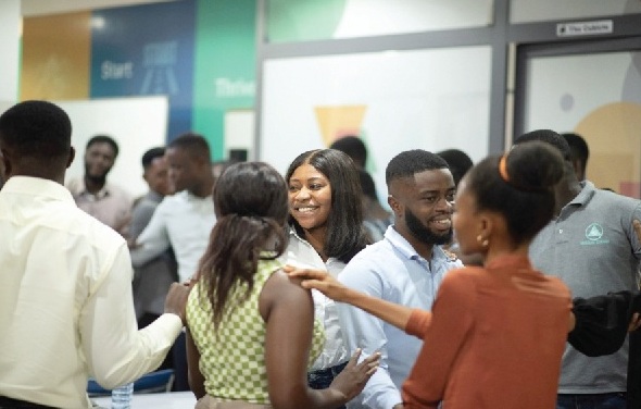 • Young graduates interacting at one of their training sessions JoY PS programme targets 500,000 jobs for youth