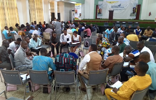 One of the groups having discussions at the National Education Forum in Sunyani One of the groups having discussions at the National Education Forum in Sunyani