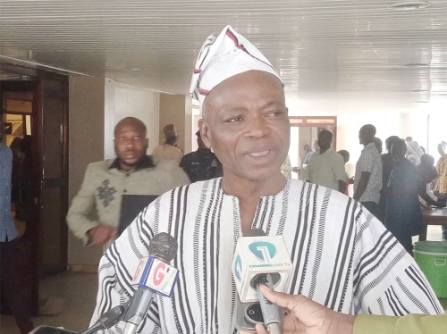 Ali Adolf John, Northern Regional Minister, speaking to the media on the sidelines of the education forum Ali Adolf John, Northern Regional Minister, speaking to the media on the sidelines of the education forum