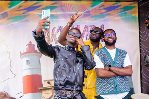 Allo Danny, Wesley Kesse and Kojo Junior at the launch TECNO strengthens market position with CAMON 40 Series launch in Ghana