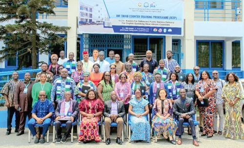Dr Evans Aggrey-Darkoh (middle), Dori Dei-Tumi (3rd from left), Momoko Suzuki (2nd from right) and some participants Dr Evans Aggrey-Darkoh (middle), Dori Dei-Tumi (3rd from left), Momoko Suzuki (2nd from right) and some participants
