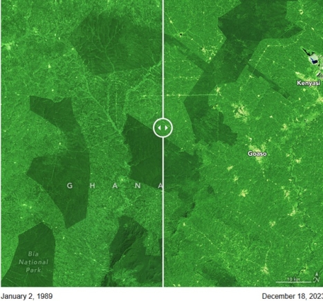 NASA highlights Ghana’s declining forest reserves