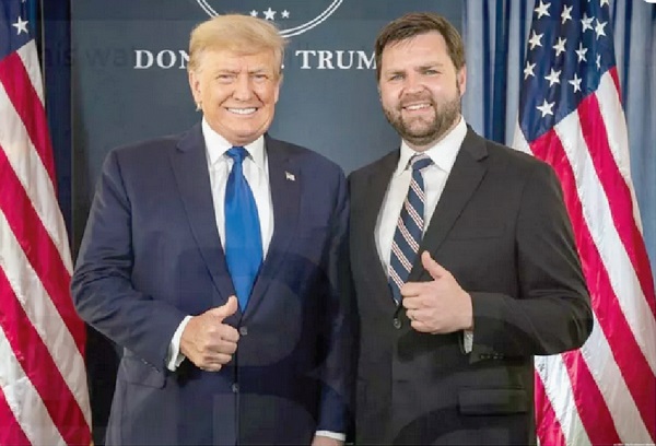 Donald John Trump (left), President-elect of US, and Sen. J.D. Vance, Vice-President-elect Donald John Trump (left), President-elect of US, and Sen. J.D. Vance, Vice-President-elect