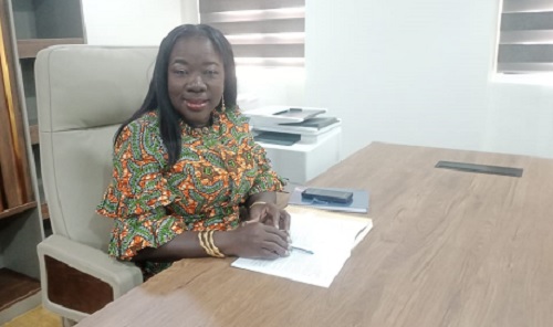 Elizabeth Ofosu-Adjare, Minister of Trade, Agribusiness and Industry, in her office on her first day Elizabeth Ofosu-Adjare, Minister of Trade, Agribusiness and Industry, in her office on her first day