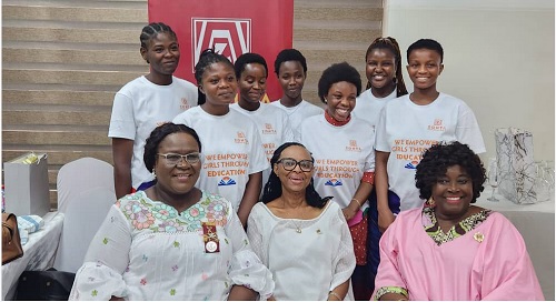 Opeibea Omaboe (left), Zonta District Governor; Margaret Akofio-Sowah (middle), Zonta International Director, and Anne-Marie French  (right), Past International Director of Zonta