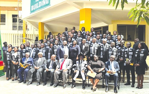 The newly inducted students with members of the law faculty The newly inducted students with members of the law faculty