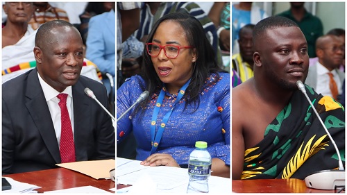 Emmanuel Armah-Kofi Buah — Minister designate for Lands and Natural Resources, Linda Obenewaa Akweley Ocloo — Minister designate, Greater Accra Region, Dr Frank Amoakohene — Minister designate, Ashanti Region Emmanuel Armah-Kofi Buah — Minister designate for Lands and Natural Resources, Linda Obenewaa Akweley Ocloo — Minister designate, Greater Accra Region, Dr Frank Amoakohene — Minister designate, Ashanti Region