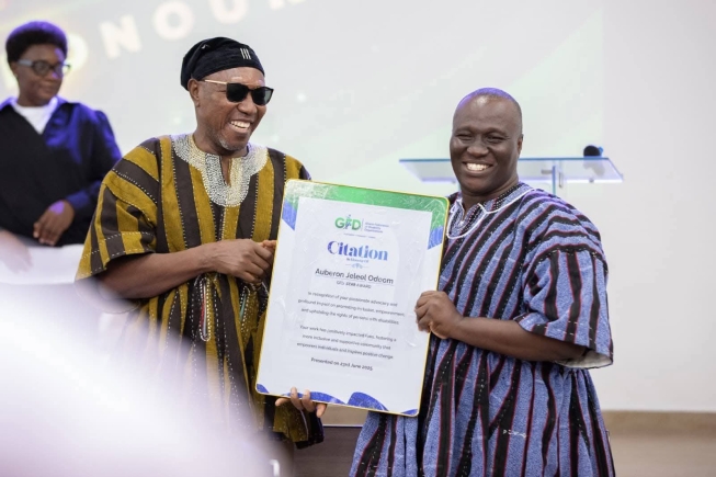 Ghana Federation of Disability Organisations honour Auberon Jeleel Odoom