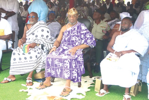 King Tackie Teiko Tsuru II, Ga Mantse, and some traditional leaders at the National Day of Prayer and Thanksgiving. Picture: ELVIS NII NOI DOWUONA