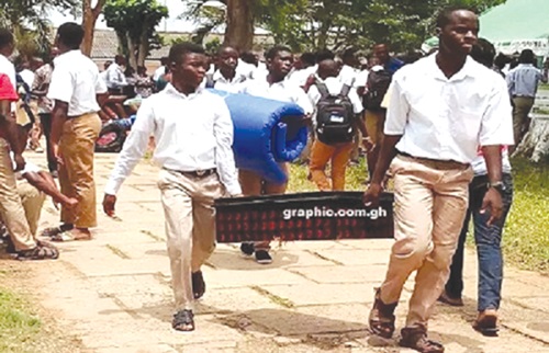 Some free SHS students reporting to school