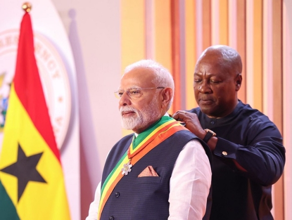Indian Prime Minister Modi honoured with Order of the Star of Ghana