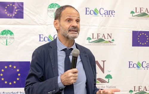 Massimo Mina, Head of Cooperation, European Union Delegation to Ghana, speaking at the closing workshop 