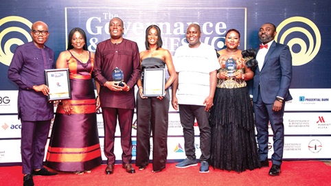 Prudential Bank Team with their awards Prudential Bank Team with their awards