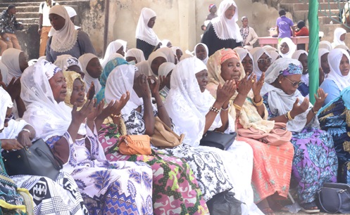 Some Muslim women worshipping at the Kumasi Central Mosque