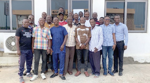 Members of the newly constituted GBA board, led by Roger Barnor (arrowed), after their first meeting Members of the newly constituted GBA board, led by Roger Barnor (arrowed), after their first meeting