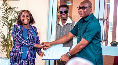 Prof. Esther Yeboah Danso-Wiredu (left), Pro-Vice Chancellor of the UEW, being inducted into office by Prof. Stephen Jobson Mitchual, Vice-Chancellor of the institution Prof. Esther Yeboah Danso-Wiredu (left), Pro-Vice Chancellor of the UEW, being inducted into office by Prof. Stephen Jobson Mitchual, Vice-Chancellor of the institution