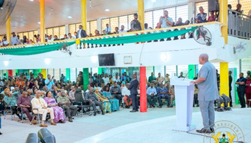 President John Dramani Mahama (right) speaking at the ceremony President John Dramani Mahama (right) speaking at the ceremony