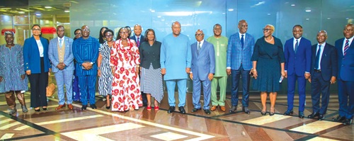 President Mahama (middle) with members of the committee President Mahama (middle) with members of the committee