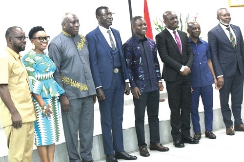 Prof. Ato Duncan (4th from left), Chief Executive Officer of the Centre of Awareness Research and Manufacturing Limited, with Kwabena Mintah Akandoh (5th from left), Minister of Health, and some board members after the ceremony. Picture: SAMUEL TEI ADANO Prof. Ato Duncan (4th from left), Chief Executive Officer of the Centre of Awareness Research and Manufacturing Limited, with Kwabena Mintah Akandoh (5th from left), Minister of Health, and some board members after the ceremony. Picture: SAMUEL TEI ADANO