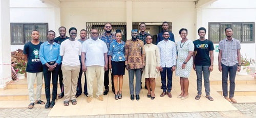 The delegation at the School of Engineering Sciences, University of Ghana, Legon The delegation at the School of Engineering Sciences, University of Ghana, Legon