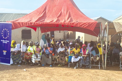Some of the Burkinabe refugees at Zini