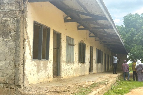 A dilapidated school block at Zini DA Basic School