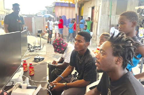 Theophilus Allotey (2nd from right) participating in the competition Theophilus Allotey (2nd from right) participating in the competition