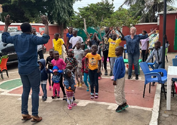 At Fern House Orphange in Teshie, where I met Mama Beth, the children were excited to see her and her team