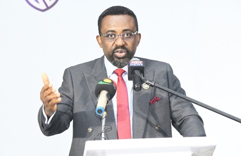 Dr Johnson Asiama (inset), Governor, Bank of Ghana, speaking at the Graphic Business-Stanbic Bank Breakfast Meeting in Accra. Pictures: SAMUEL TEI ADANO Dr Johnson Asiama (inset), Governor, Bank of Ghana, speaking at the Graphic Business-Stanbic Bank Breakfast Meeting in Accra. Pictures: SAMUEL TEI ADANO