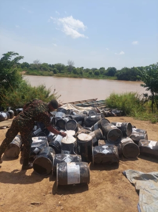 Immigration intercepts suspected cyanide shipment along Black Volta Immigration intercepts suspected cyanide shipment along Black Volta