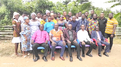 Evangelist Francis Ahliy Wilberforce (seated 2nd from left), Patron, with Rev. Godwin Hallo (middle), National Youth President, NBAI, and other pastors, elders and some of the youth who were trained Evangelist Francis Ahliy Wilberforce (seated 2nd from left), Patron, with Rev. Godwin Hallo (middle), National Youth President, NBAI, and other pastors, elders and some of the youth who were trained