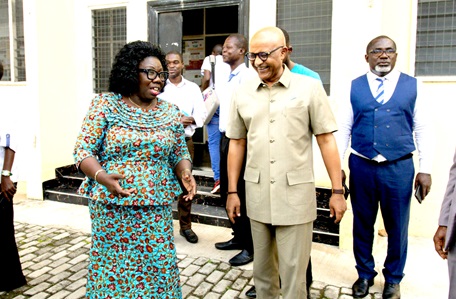 Dr Ivy Asantewa Owusu (left), Eastern Regional Director of Education, with Osama Makkawi Khogali, when he visited the region Dr Ivy Asantewa Owusu (left), Eastern Regional Director of Education, with Osama Makkawi Khogali, when he visited the region