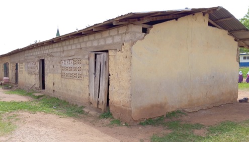 The dilapidated state of the Chiraa Islamic Basic School Kindergarten classroom block