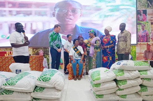 Hannah Aidoo (seated) being crowned overall winner of the Gold in the Soil awards Hannah Aidoo (seated) being crowned overall winner of the Gold in the Soil awards